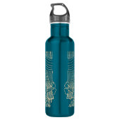 Lady mit Gitarre Edelstahlflasche (Rückseite)