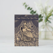 Lady mit Gitarre Feiertagspostkarte (Stehend Vorderseite)