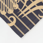 Lady mit Gitarre Fleecedecke (Ecke)