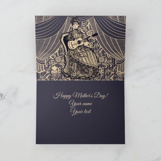 Lady mit Gitarre Karte (Innenseite)