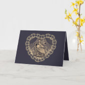 Lady mit Gitarre Karte (Gelbe Blume)