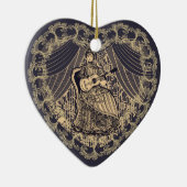 Lady mit Gitarre Keramik Ornament (Rechts)