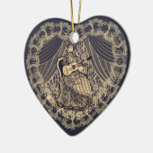 Lady mit Gitarre Keramik Ornament (Links)