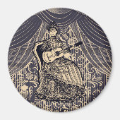 Lady mit Gitarre Magnet (Vorne)