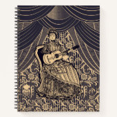 Lady mit Gitarre Notizblock (Vorderseite)