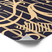 Lady mit Gitarre Poster (Ecke)