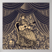 Lady mit Gitarre Poster (Vorne)