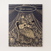 Lady mit Gitarre Puzzle (Vertikal)