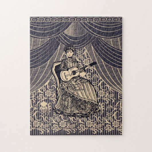 Lady mit Gitarre Puzzle (Vertikal)