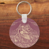Lady mit Gitarre Schlüsselanhänger (Rückseite)
