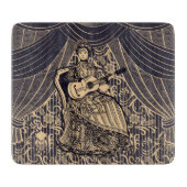 Lady mit Gitarre Schneidebrett (Vorderseite)