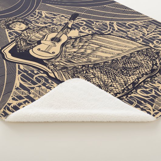 Lady mit Gitarre Sherpadecke (3/4)