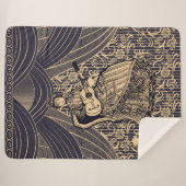 Lady mit Gitarre Sherpadecke (Vorderseite (Horizontal))