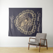 Lady mit Gitarre Wandteppich (Beispiel (Horizontal))