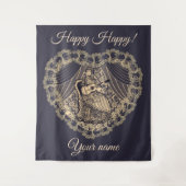 Lady mit Gitarre Wandteppich (Vorderseite)