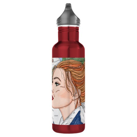 Lady mit Kardinal Englische Hütte Edelstahlflasche (Rechts)
