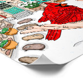 Lady mit Kardinal vor der englischen Hütte Poster (Ecke)