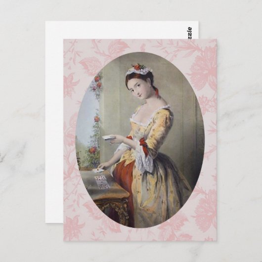 Lady mit Karten (Vorne/Hinten)