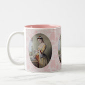 Lady mit Karten Zweifarbige Tasse (Links)