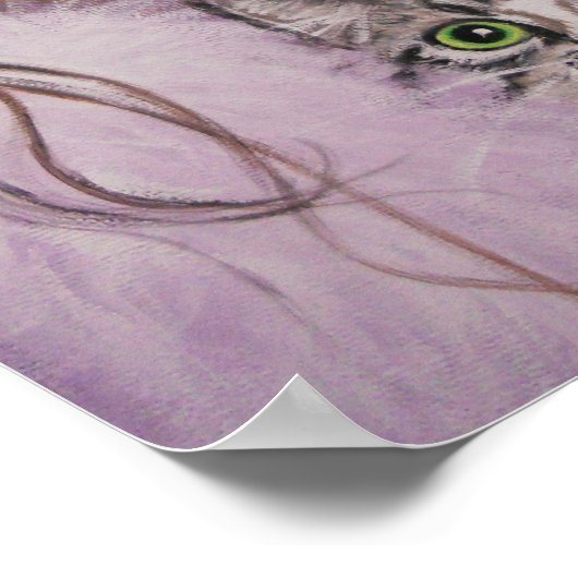 LADY MIT KATZE, POSTER (Ecke)