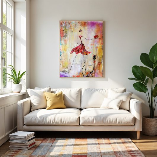 Lady mit Katze Poster