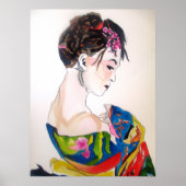 Lady mit Kimono Poster (Vorne)