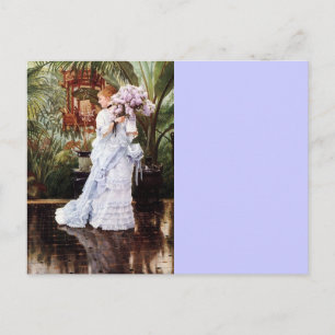Lady mit Lilacs Postkarte