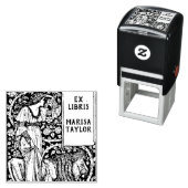 Lady mit Löwe-Buchzeichen Permastempel (Beispiel)