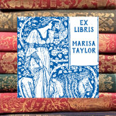 Lady mit Löwe-Buchzeichen Permastempel