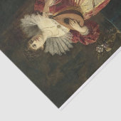 Lady mit Lute von Ferdinand Wagner Jnr. Seidenpapier (Ausschnitt)