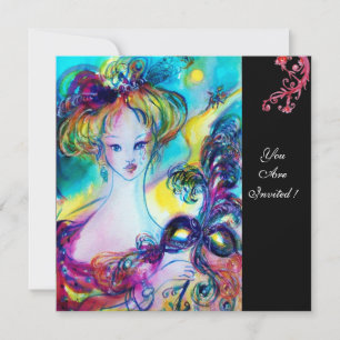 LADY MIT MASK / Venezianische Masquerade Ball, sch Einladung