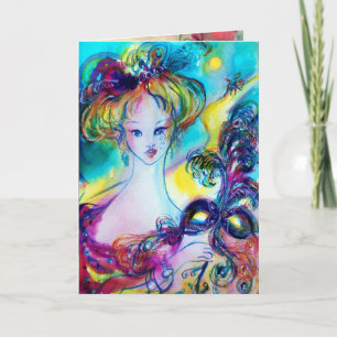 LADY MIT MASQUERADE-MASK KARTE