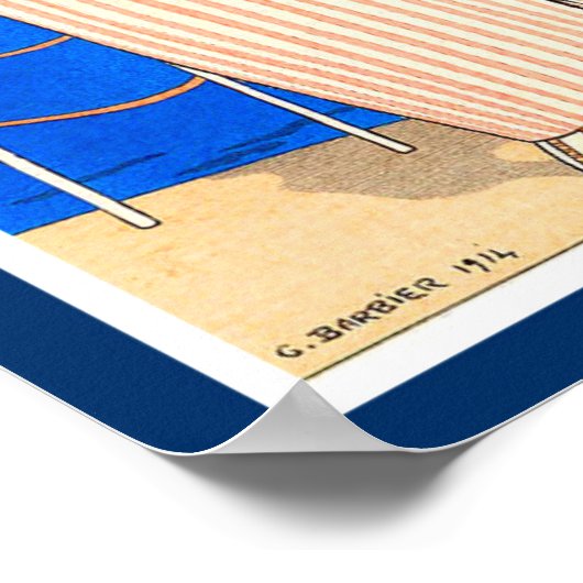 LADY MIT MONOCLE ART DECO NAUTICAL SCHAUTY FASHION POSTER (Ecke)