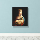 Lady mit Mops Leinwanddruck (Insitu (Holzboden))