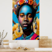 Lady mit Muscheln Poster (Küche)