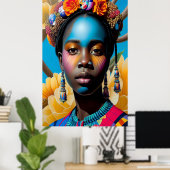 Lady mit Muscheln Poster (Heimbüro)