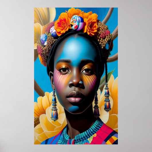 Lady mit Muscheln Poster (Vorne)