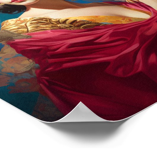 Lady mit Owl Fantasy Art Poster (Ecke)