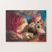 Lady mit Owl Fantasy Art Puzzle (Horizontal)