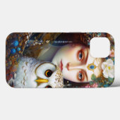 Lady mit Owl Surreal Fantasy Art Case-Mate iPhone Hülle (Rückseite (Horizontal))