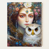 Lady mit Owl Surreal Fantasy Art Planer (Rückseite)