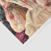 Lady mit Parasol, Bird, Floral & Lanterns Art Seidenpapier (Ausschnitt)