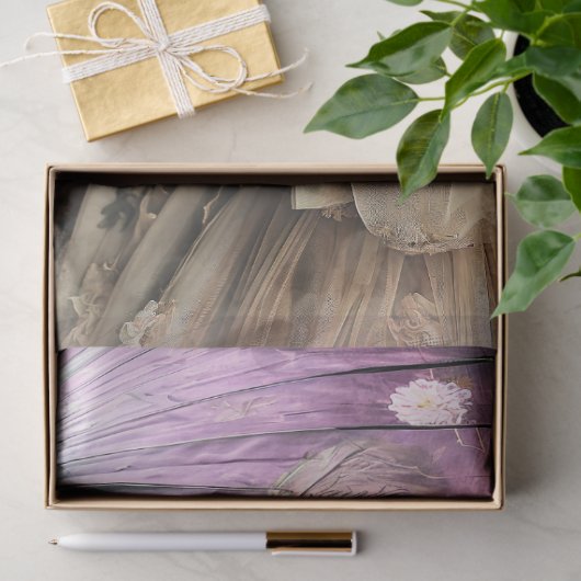 Lady mit Parasol, französischer Chic Seidenpapier (Geschenk)