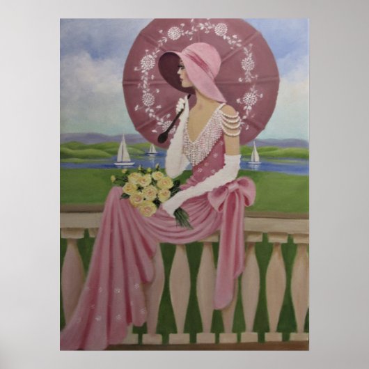 LADY MIT PARASOL POSTER (Vorne)