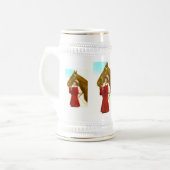 Lady mit Pferd Bierglas (Vorderseite Links)