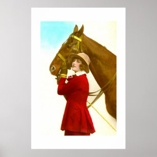 Lady mit Pferd Poster