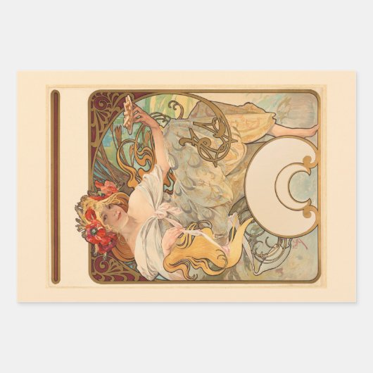 Lady mit Pflücken in ihrem Haar, Geschenk Geschenkpapier Set (Vorderseite)