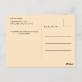 Lady mit Poppies in ihrem Haar Postkarte (Rückseite)