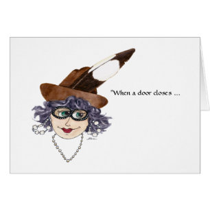 Lady mit Rat zum Schließen von Türen