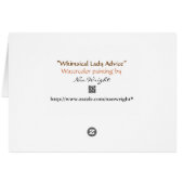 Lady mit Rat zum Schließen von Türen (Rückseite Horizontal)